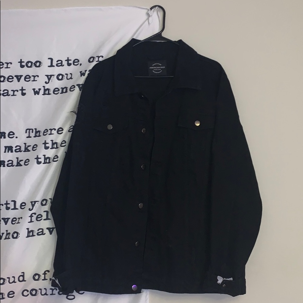 Black jean jacket plus size